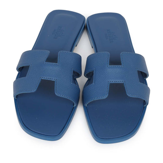 Hermes Oran Sandal Bleu Bleuet Epsom 38