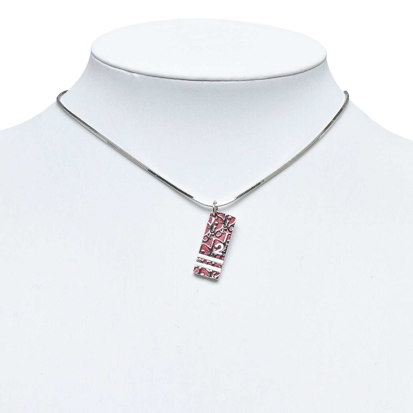 DIOR Trotter Plate Pendant Necklace Costume Necklace