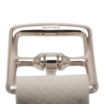 Hermes White Epsom Leather Double-Wrap Etriviere Bracelet