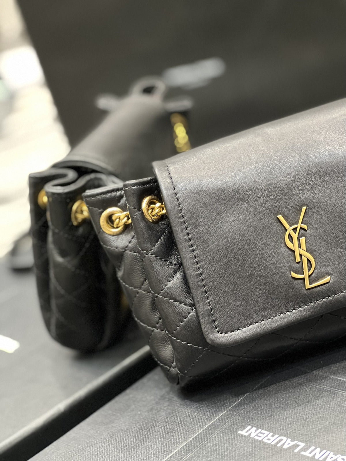 Yves Saint Laurent Mini Nolita In original Lambskin Bag