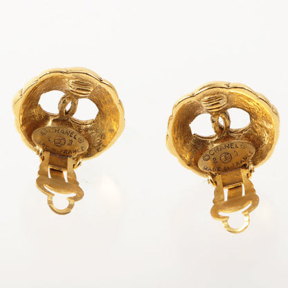 Chanel 1988 Made Round Cutout Cc Mark Earrings