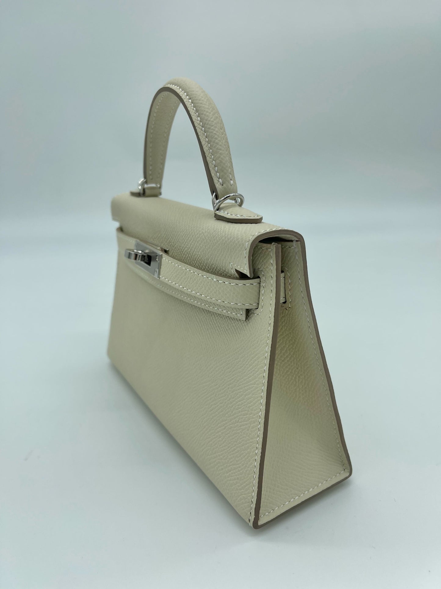 Hermes Kelly Mini 20 Epsom Nata Palladium Hardware