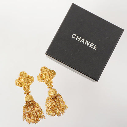 CHANEL Made Cc Mark Dotted Fringe Swing Earrings