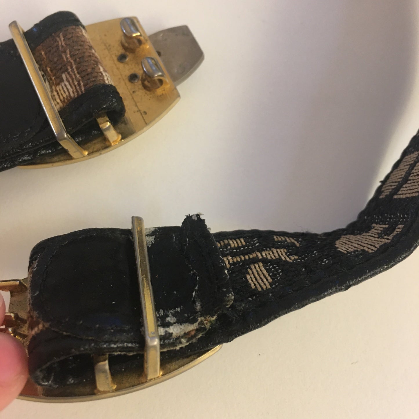 CHRISTIAN DIOR Belt in Beige Fabric