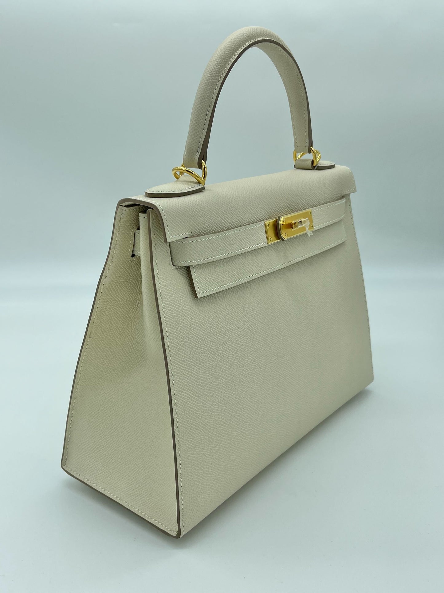 Hermes Kelly Sellier 28 Epsom Craie Gold Hardware