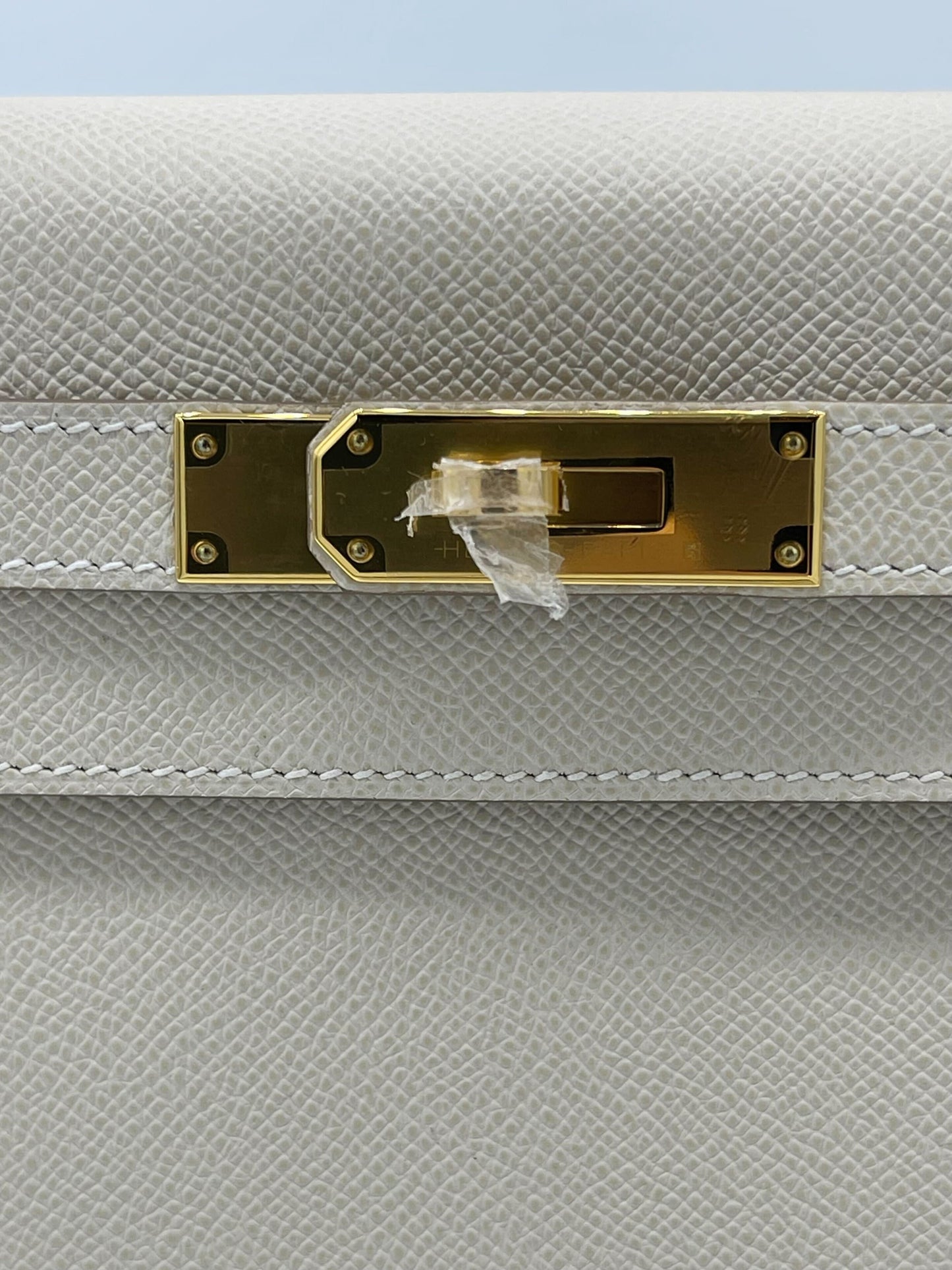 Hermes Kelly Sellier 28 Epsom Craie Gold Hardware