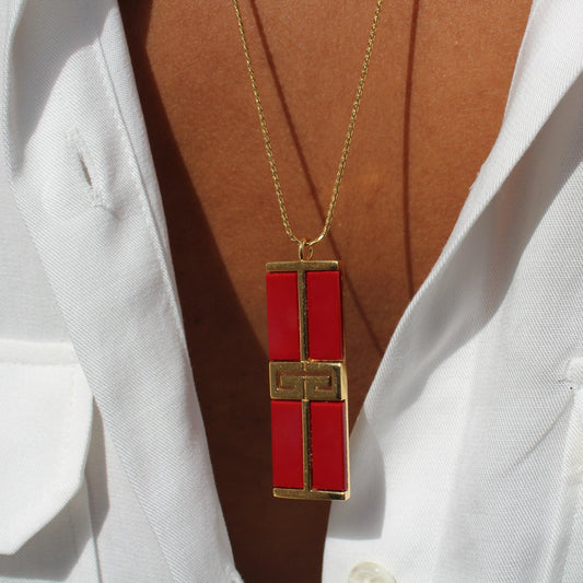 GIVENCHY Vintage Gold Plated Pendant Necklace 1970s - 1979 Collection