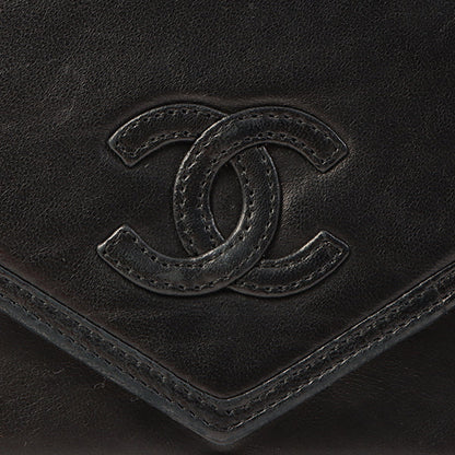 Chanel  Made Cc Mark Stitch Ribbon Chain Shoulder Bag Black