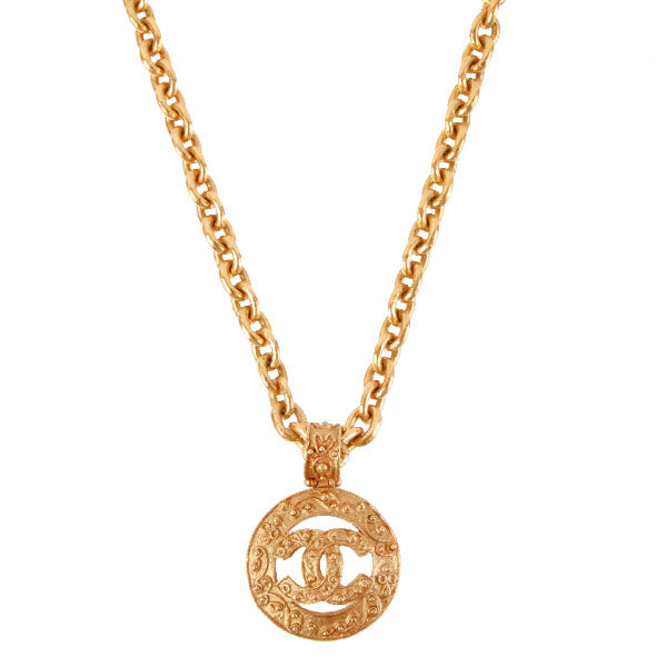 CHANEL 1994 Made Round Cc Mark Necklace