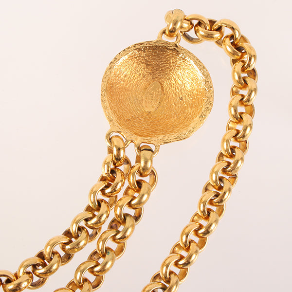 CHANEL 1994 Made Round Logo Cc Mark Charm Chain Belt