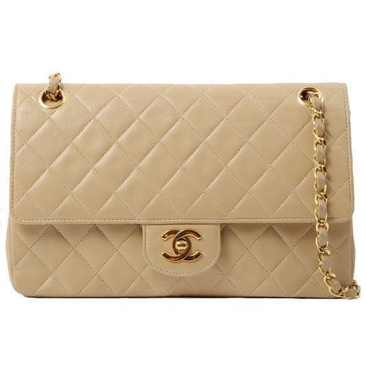 Chanel 1990 Made Straight Flap Matelasse Plate Chain Bag