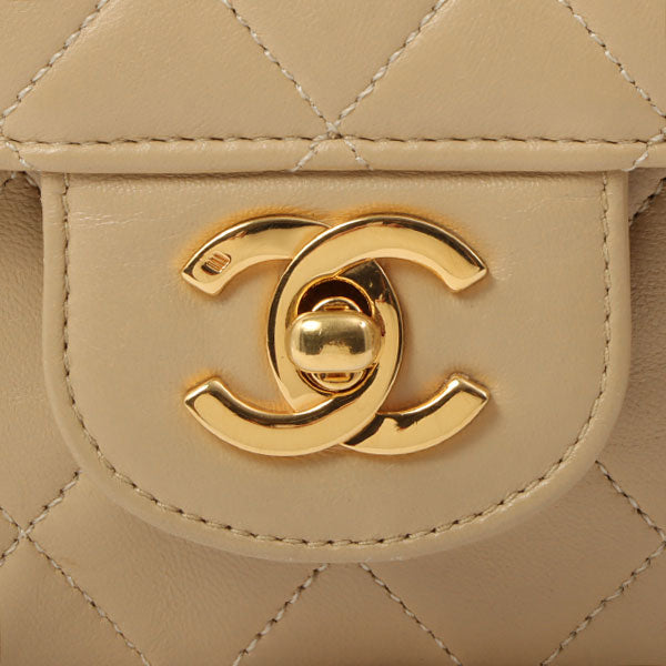 Chanel 1990 Made Straight Flap Matelasse Plate Chain Bag