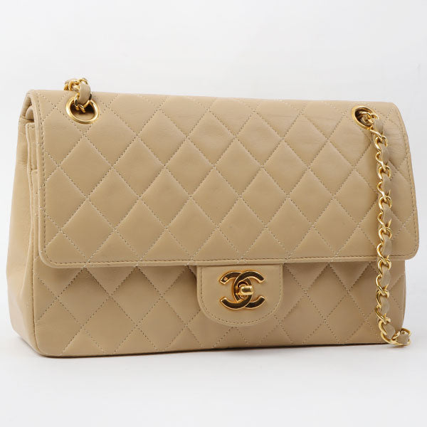 Chanel 1990 Made Straight Flap Matelasse Plate Chain Bag