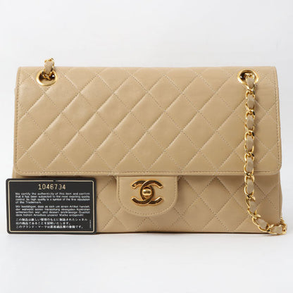 Chanel 1990 Made Straight Flap Matelasse Plate Chain Bag