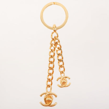 CHANEL 1997 Made Double Turn-Lock Key Ring