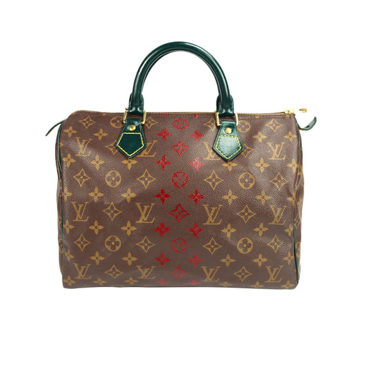 Upcycled Louis Vuitton Speedy 30 Monogram Canvas - Christmas Tree