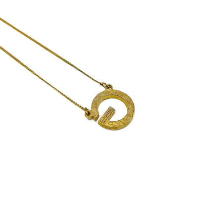 GIVENCHY Vintage Gold Plated Pendant Necklace 1980s