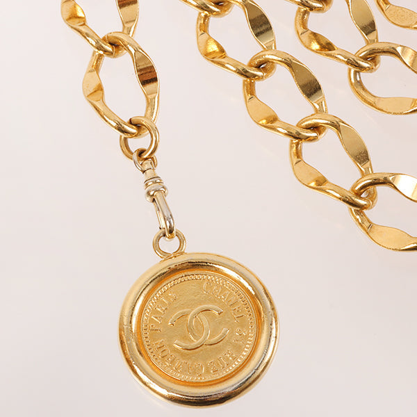 CHANEL Cc Mark Coin Charm Chain Belt