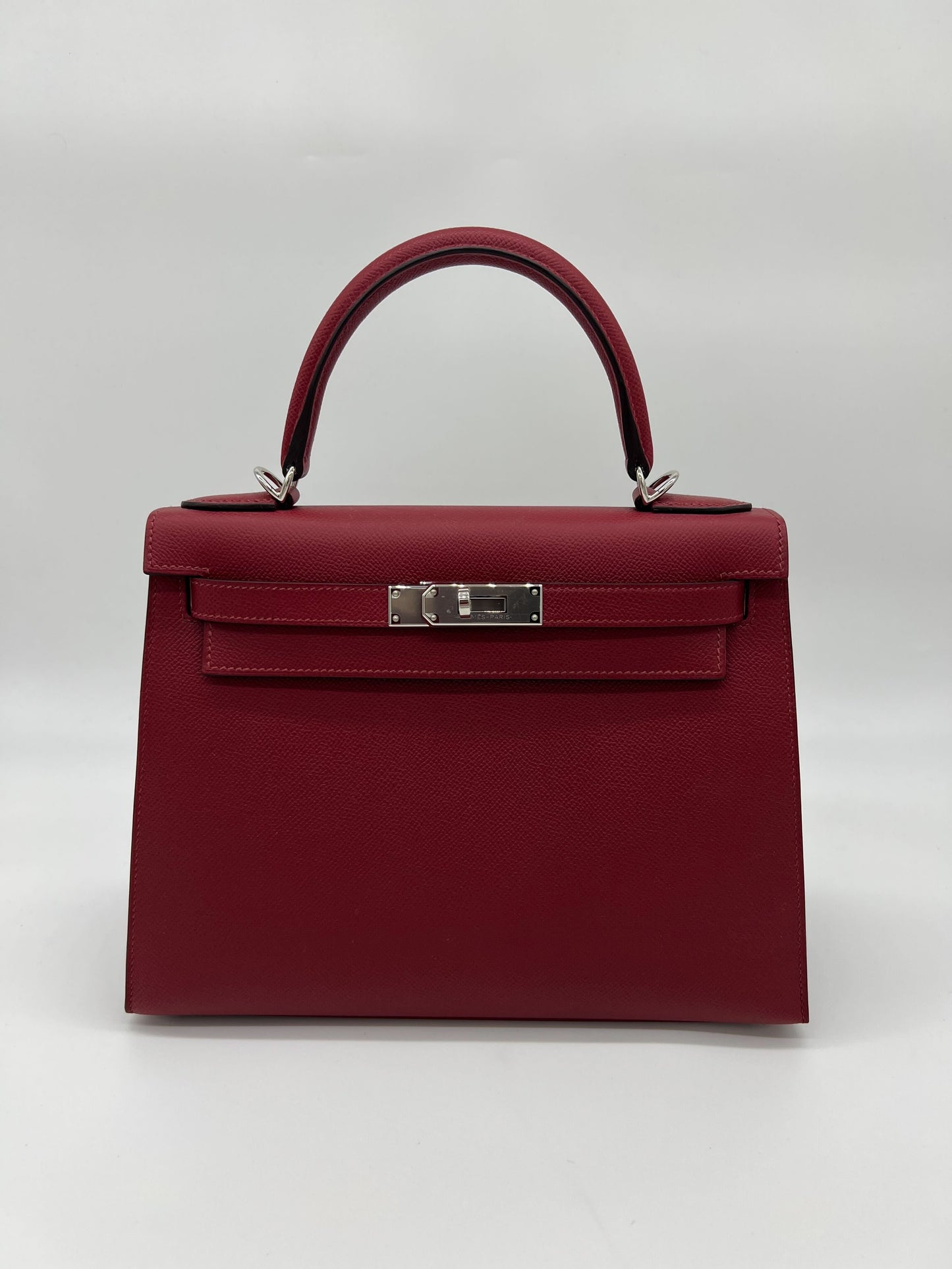 Hermes Kelly II 28 Sellier Verso Veau Epsom AJ Rouge Grenat Rose Pourpre