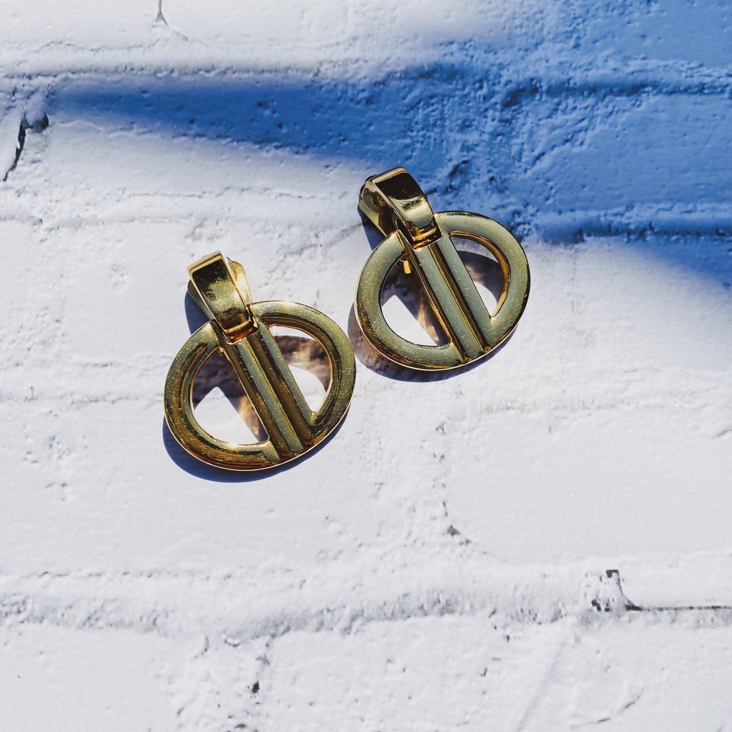 CHRISTIAN DIOR Vintage Earrings Clip On 1980s