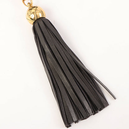 Chanel Turn-Lock Fringe Bijou Chain Bag Black