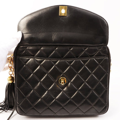 Chanel Turn-Lock Fringe Bijou Chain Bag Black