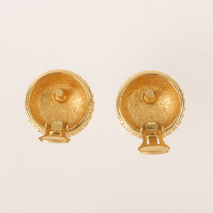 DIOR Round Embossed Design Earrings