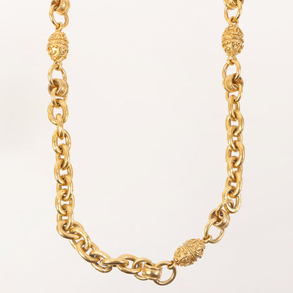 CHANEL 1994 Made Mini Cc Mark Design Chain Necklace