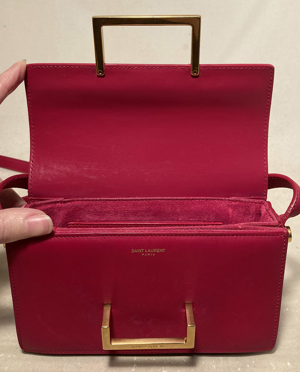 Yves Saint Laurent Pink Leather Small Lulu Bag