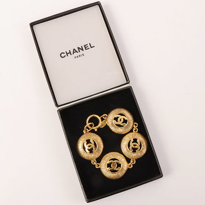 CHANEL Round Cutout 4 Cc Mark Bracelet