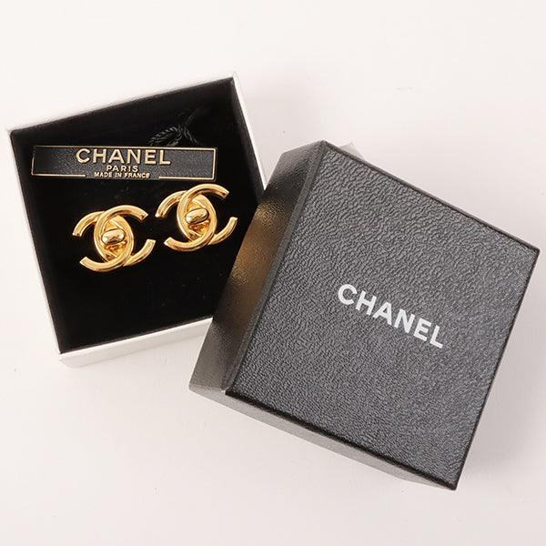 CHANEL 1997 Made Mini Turn-Lock Earrings