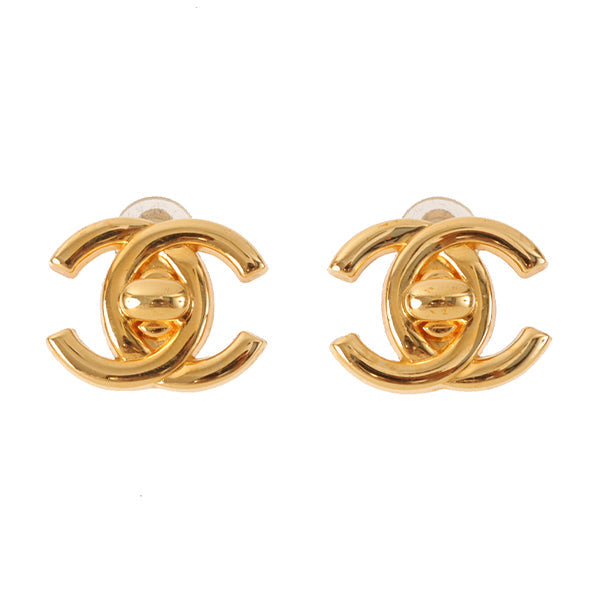 CHANEL 1997 Made Mini Turn-Lock Earrings