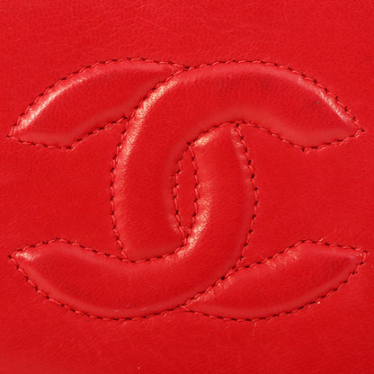 Chanel Around 1985~1990 Made Cc Mark Stitch Mini Drawstring Chain Bag Red