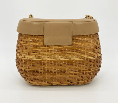 RARE Chanel Vintage Wicker Basket Bag