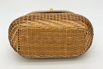 RARE Chanel Vintage Wicker Basket Bag