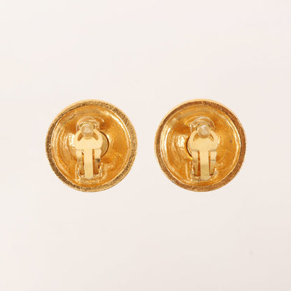 CHANEL Round Cc Mark Earrings