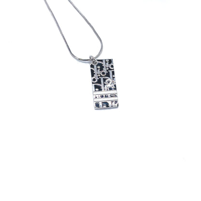 DIOR Silver Plated Necklace Vintage Y2K Trotter Pendant