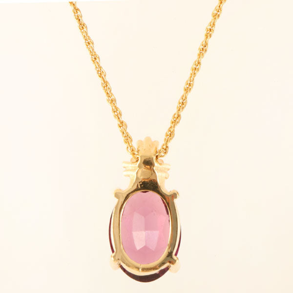 DIOR Oval Color Stone Necklace Purple