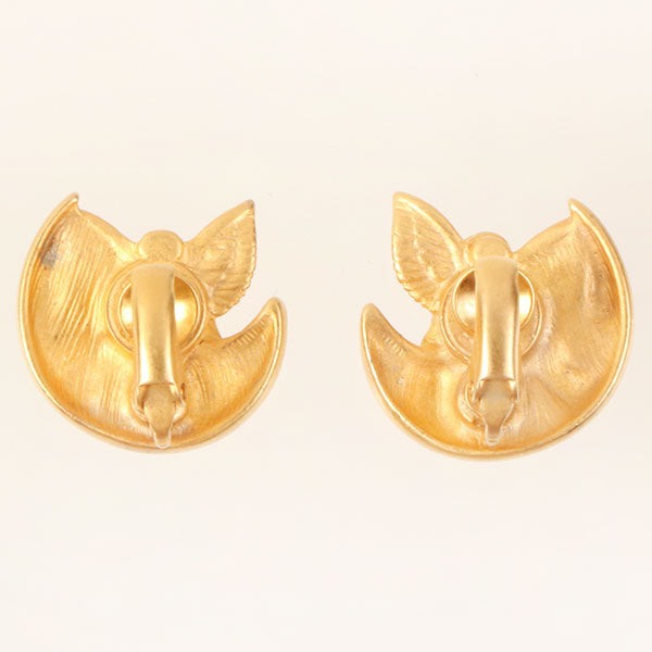 GIVENCHY Rhinestone Angel Motif Earrings