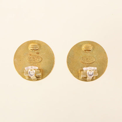 CHANEL 1995 Made Round Pearl Mini Cc Mark Earrings