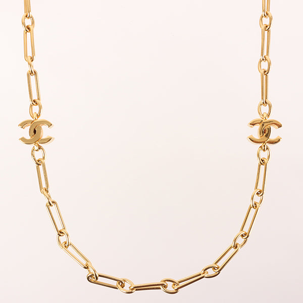 CHANEL Mini Cc Mark Long Chain Necklace