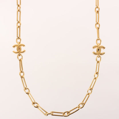 CHANEL Mini Cc Mark Long Chain Necklace