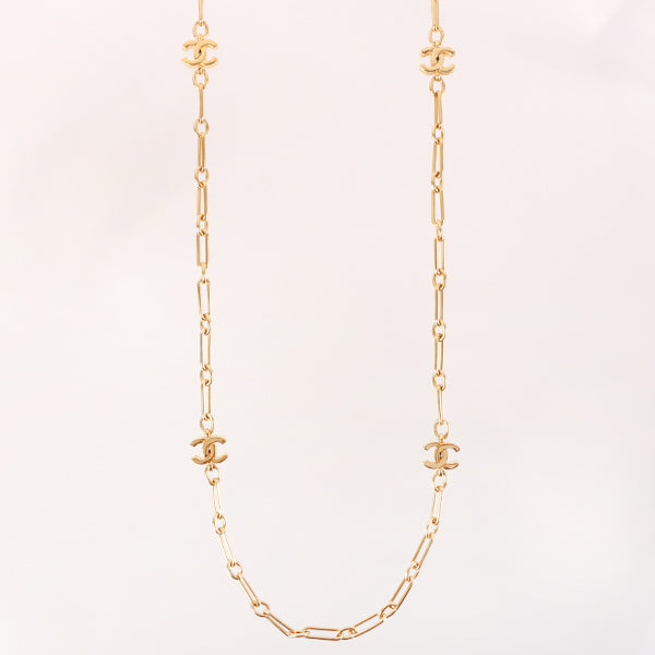 CHANEL Mini Cc Mark Long Chain Necklace