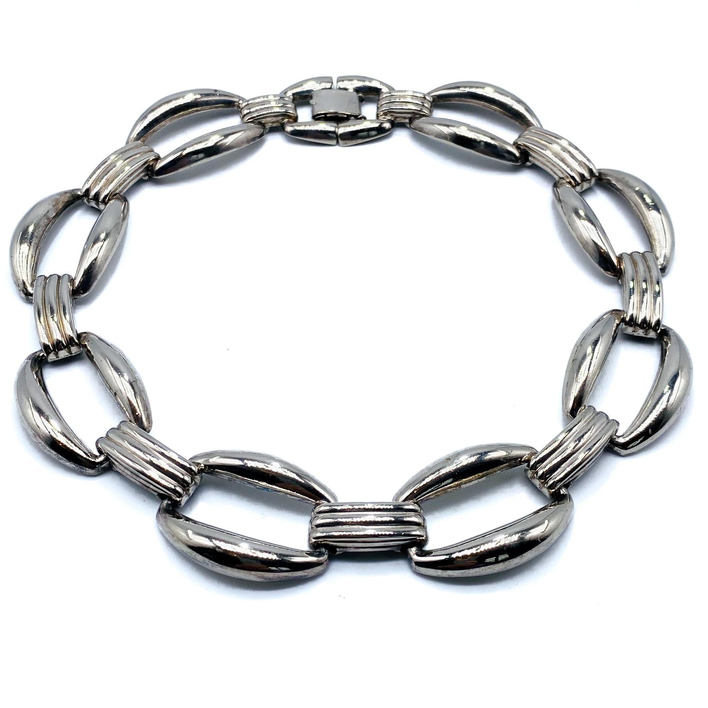 GIVENCHY Vintage 1980s Silver Plated Collar Necklace