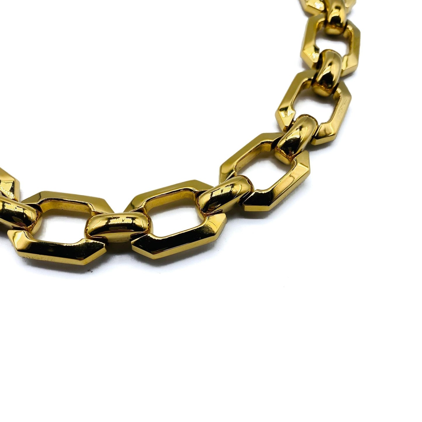 CHRISTIAN DIOR Vintage Gold Plated Collar Necklace 1980s