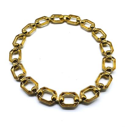 CHRISTIAN DIOR Vintage Gold Plated Collar Necklace 1980s