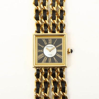 Chanel 18K Mademoiselle Watch Black