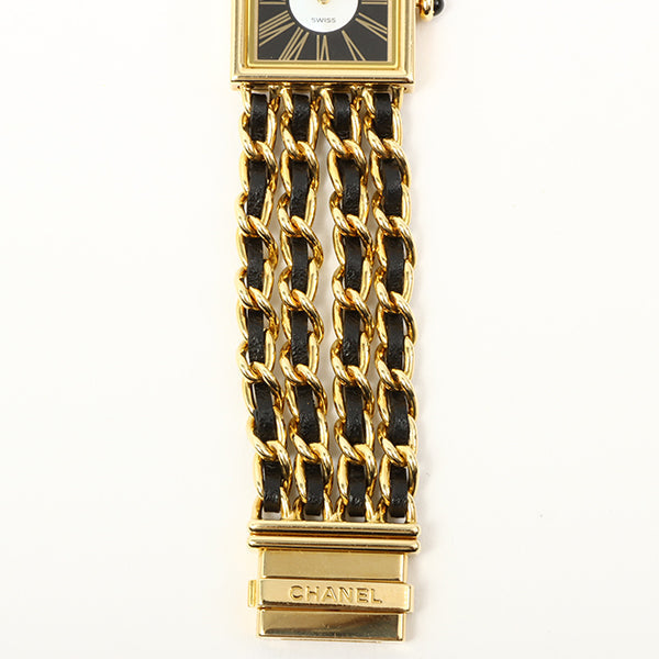 Chanel 18K Mademoiselle Watch Black