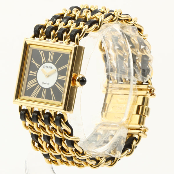 Chanel 18K Mademoiselle Watch Black