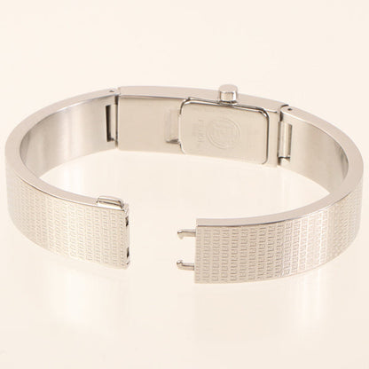 FENDI Rectangular Face Logo Bangle Watch Silver